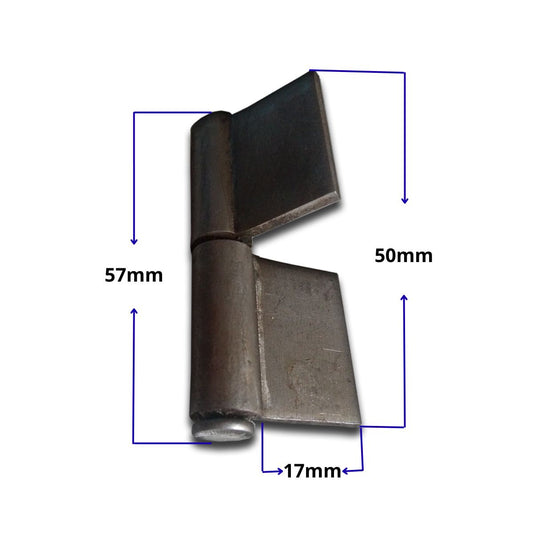 Dimensiones de la bisagra para soldar de 2 pulgadas