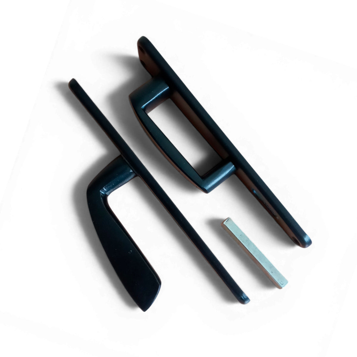 Manilla de Aluminio Fija-Móvil Pintada en Negro con su Cuadrante.