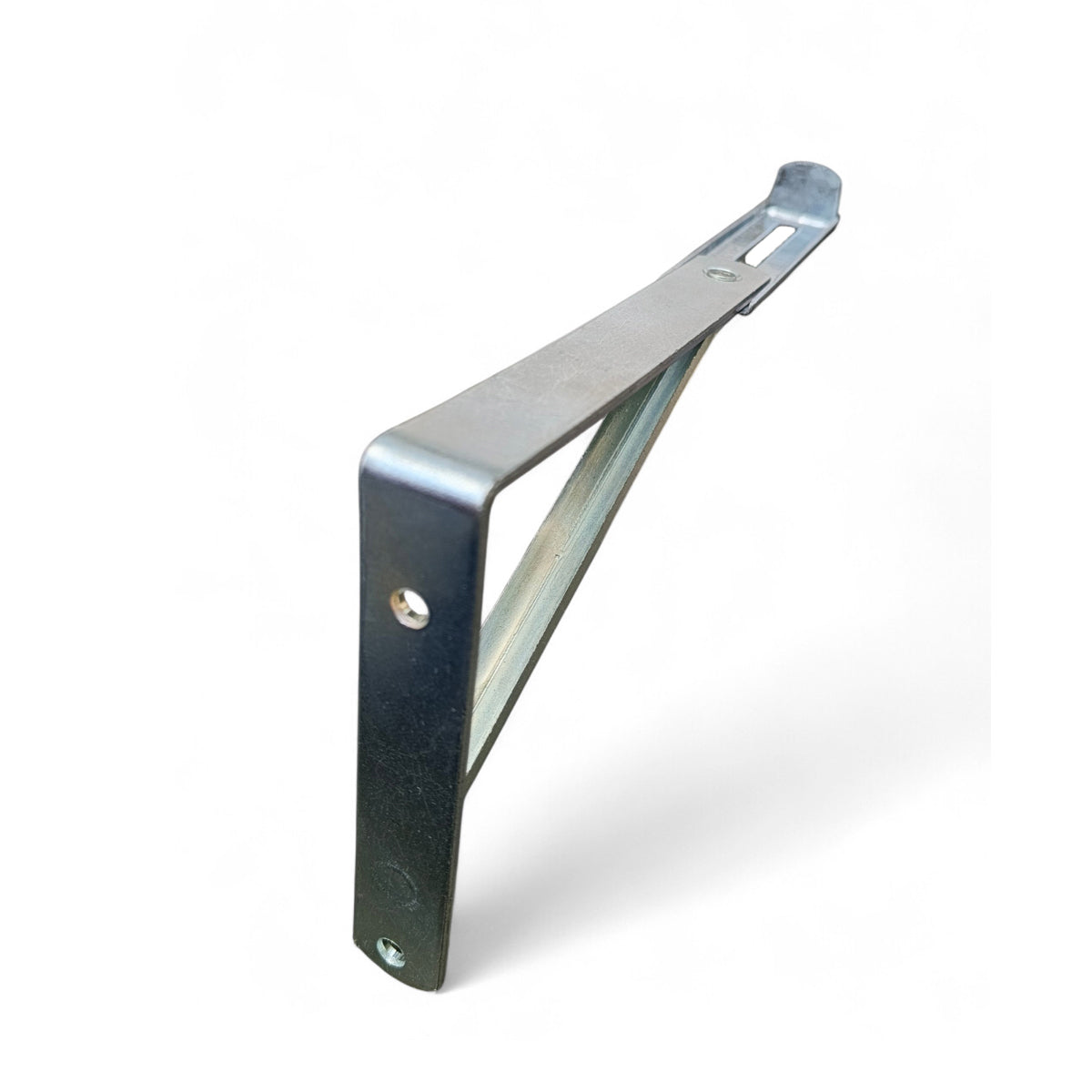 Pie de Amigo Extensible Galvanizado de 10 cm x 15 cm para soporte de repisas de ligero peso.