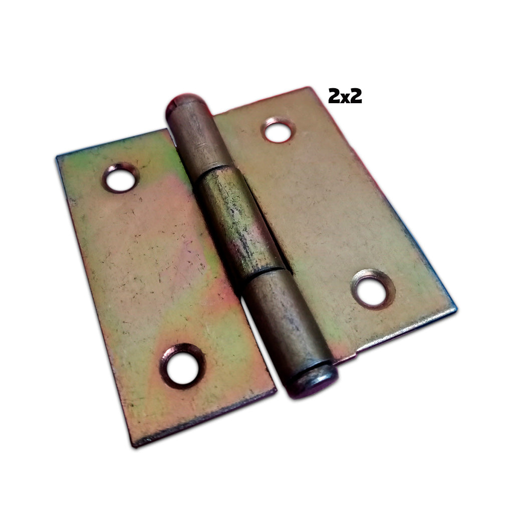 Bisagra 2x2 Galvanizada Amarilla para puertas de madera liviana.