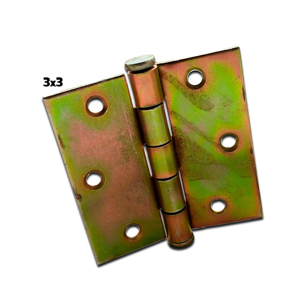 Bisagra 3x3 Galvanizada para puertas principales o de dormitorios.